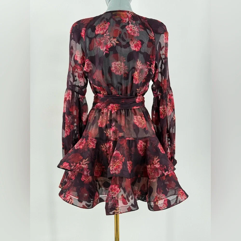 🆕 BRONX & BANCO 🧿 NWOT Bedouin Coastal Mini Dress, Rose Burnout - Sz S US 4 - Picture 7 of 17